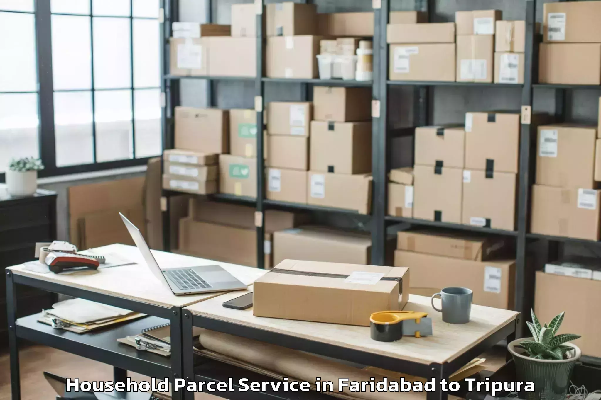 Leading Faridabad to Amarpur Household Parcel Provider